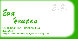 eva hentes business card