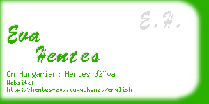 eva hentes business card